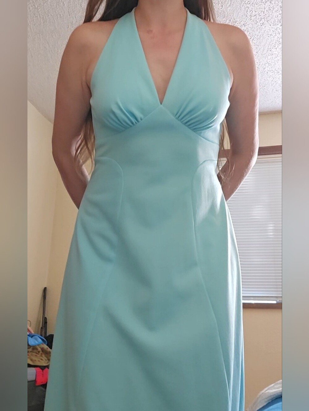 Vintage homemade baby blue dress